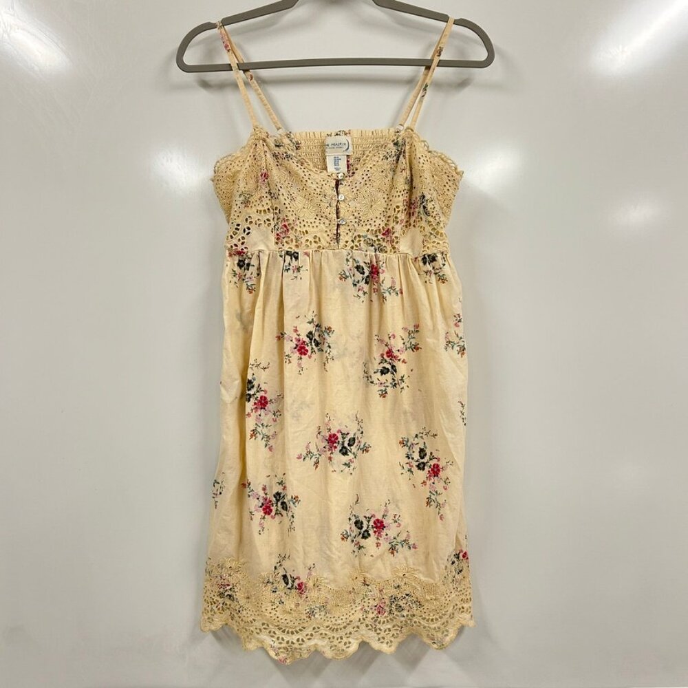 The Prairie Floral Lace Trim Cottagecore Dress Size M Boho Prairiecore Romantic